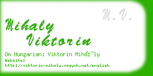 mihaly viktorin business card